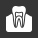 Animated tooth within the gums icon