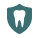 Animated tooth on shield icon highlighted