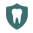 Tooth on shield icon