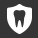 Tooth on shield icon