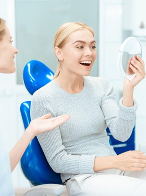 patient discussing the cost of cosmetic dentistry in Manchester 