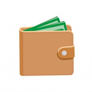 wallet and money illustration 